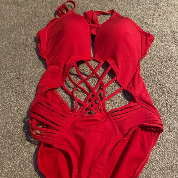 Kenneth Cole Other - Kenneth Cole Red One Piece Swimsuit
